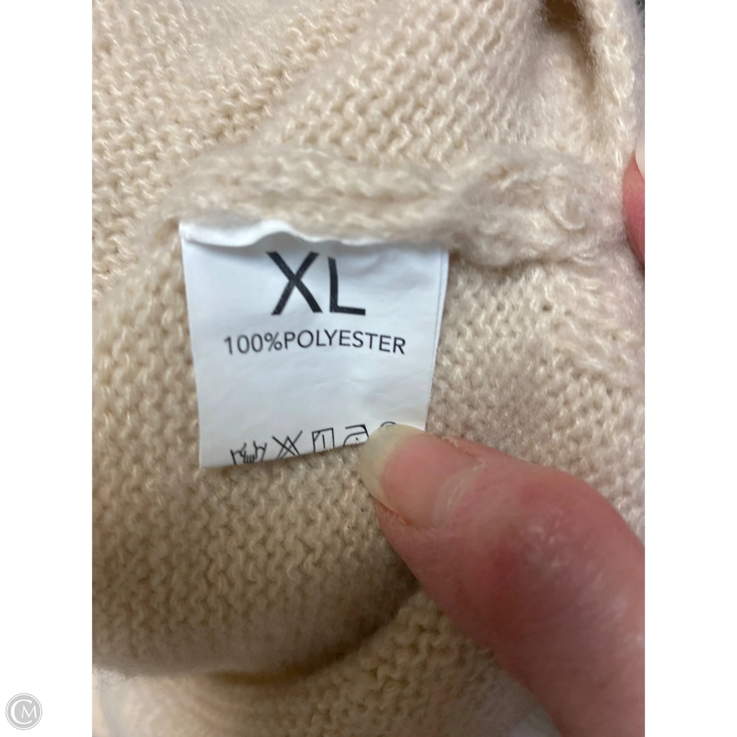 Sweater By Clothes Mentor In Tan, Size: Xl