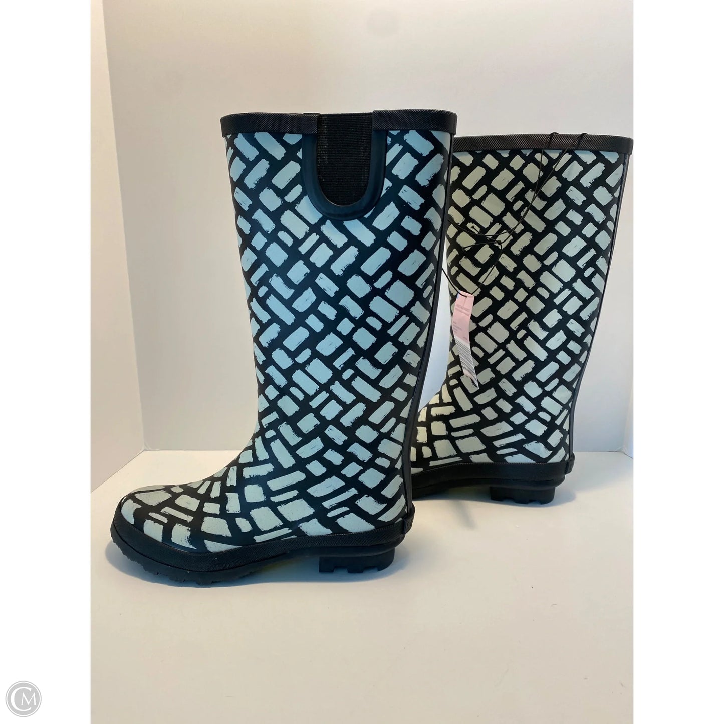 Boots Rain By Serra In Black & White, Size: 8