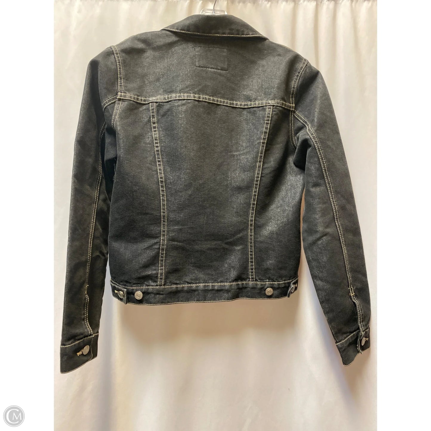 Jacket Denim By Blue Asphalt In Black Denim, Size: M