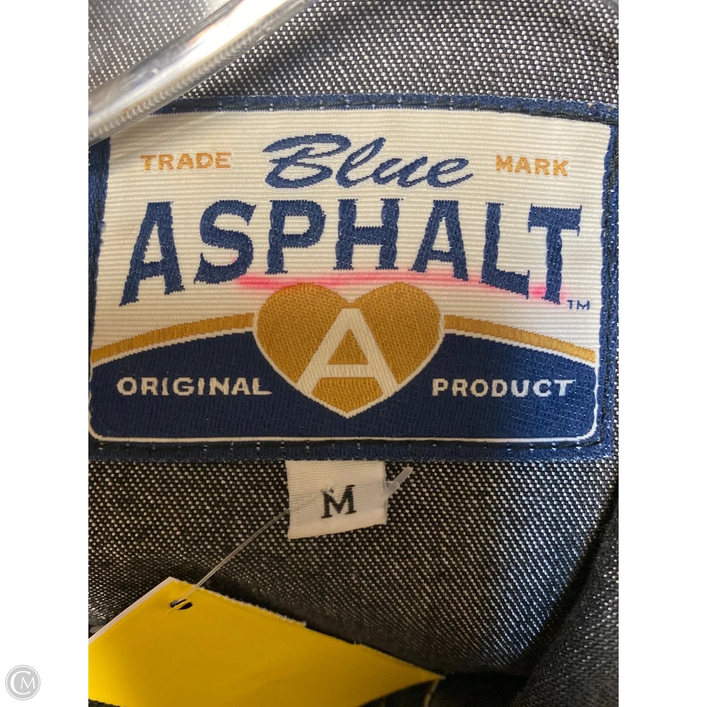 Jacket Denim By Blue Asphalt In Black Denim, Size: M