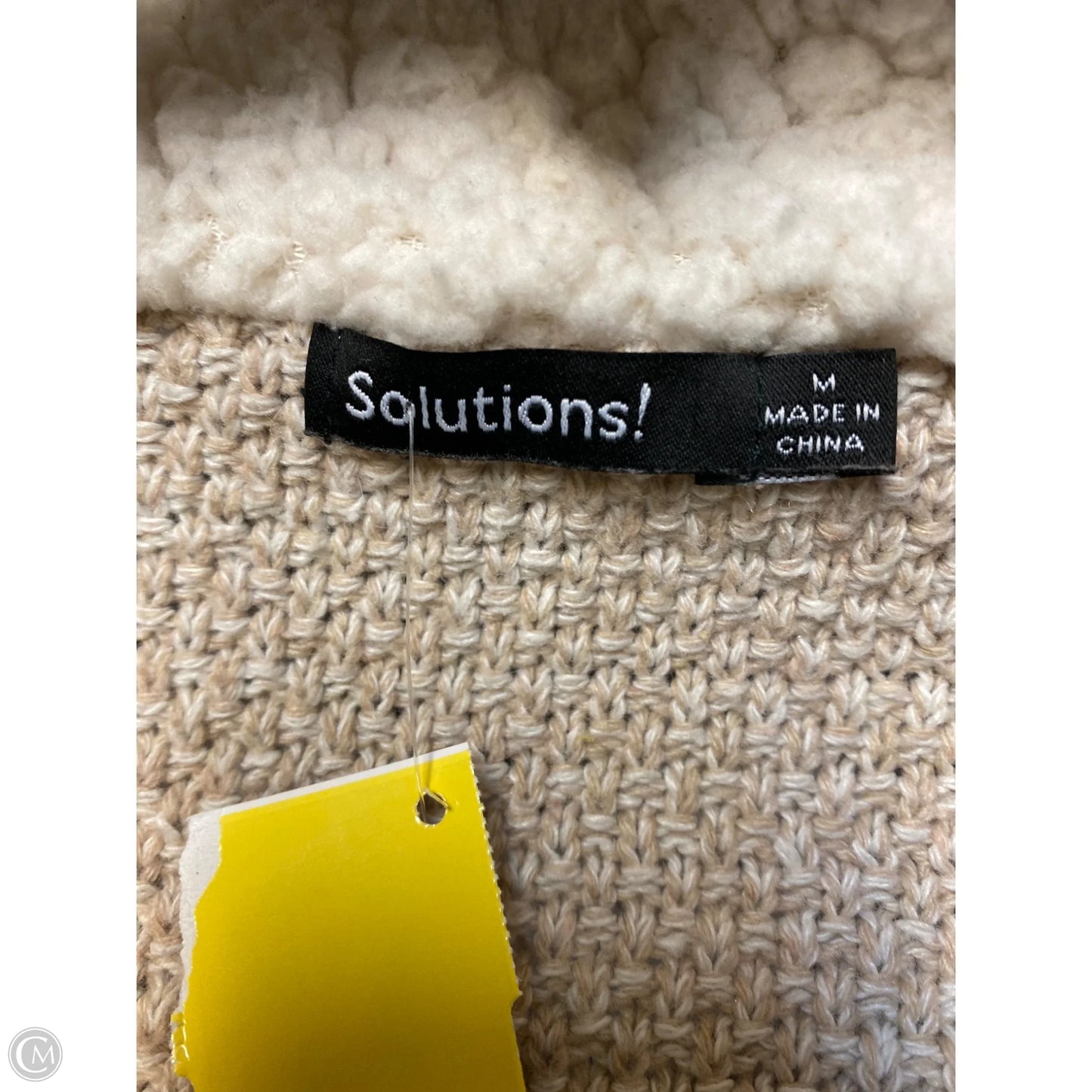 Cardigan By Solutions In Tan, Size: M