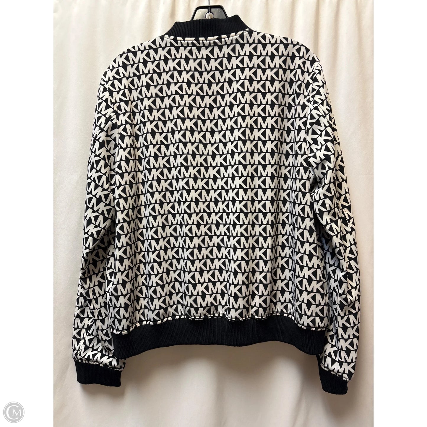 Jacket Moto By Michael By Michael Kors In Black & White, Size: M