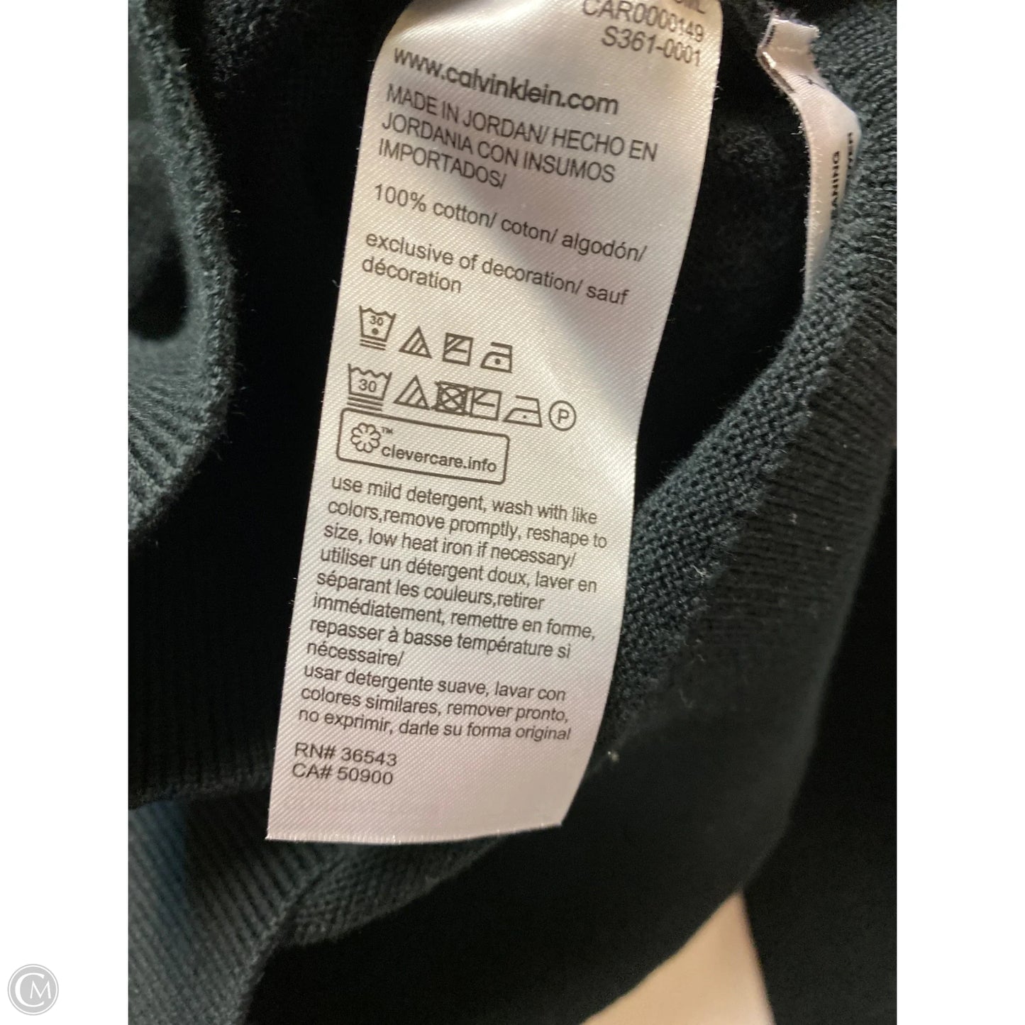 Sweater By Calvin Klein In Black, Size: M