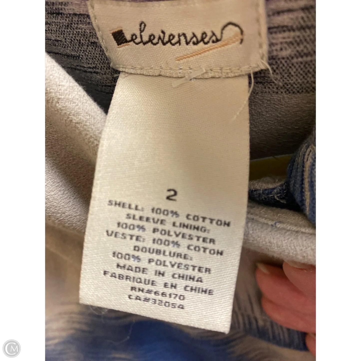 Coat Parka By Elevenses In Blue, Size: Xs