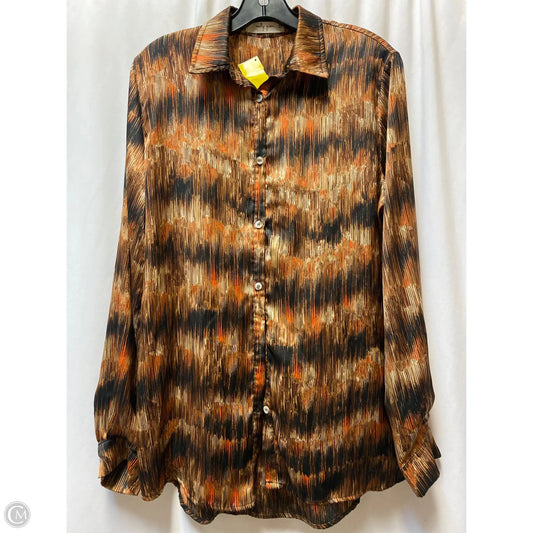 Top Long Sleeve By Clothes Mentor In Bronze, Size: L