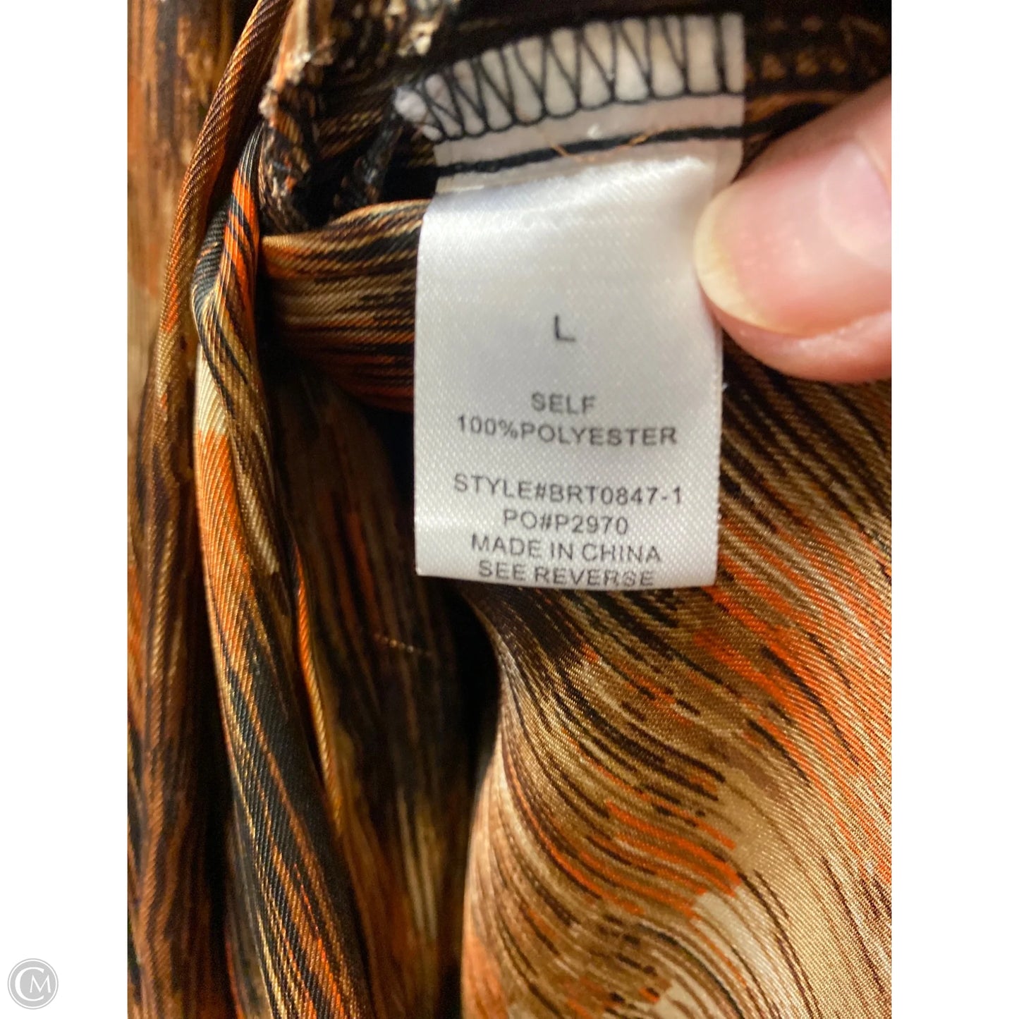 Top Long Sleeve By Clothes Mentor In Bronze, Size: L