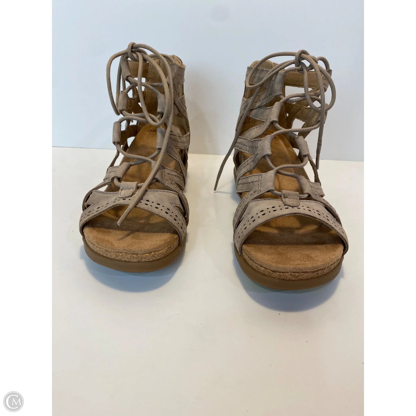 Sandals Flats By Earth In Taupe, Size: 8.5