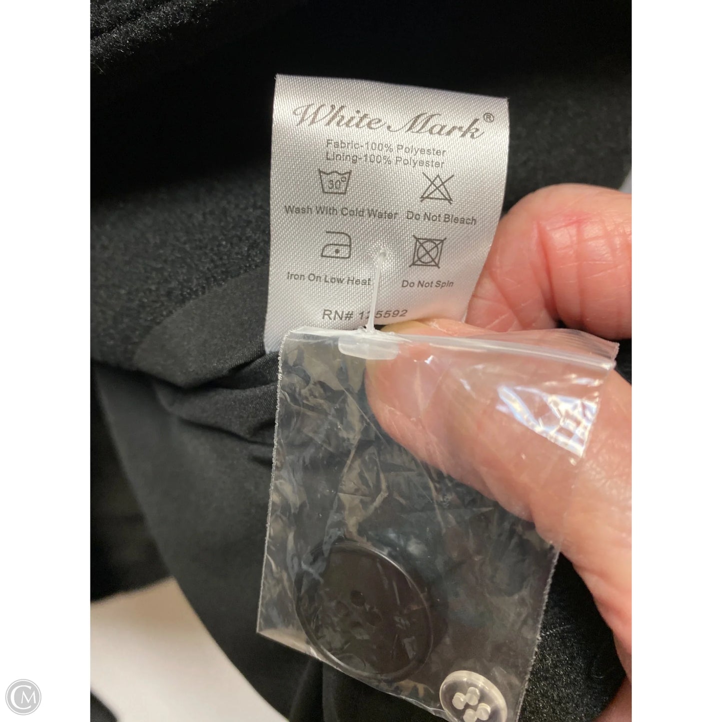 Coat Peacoat By White Mark In Black, Size: S