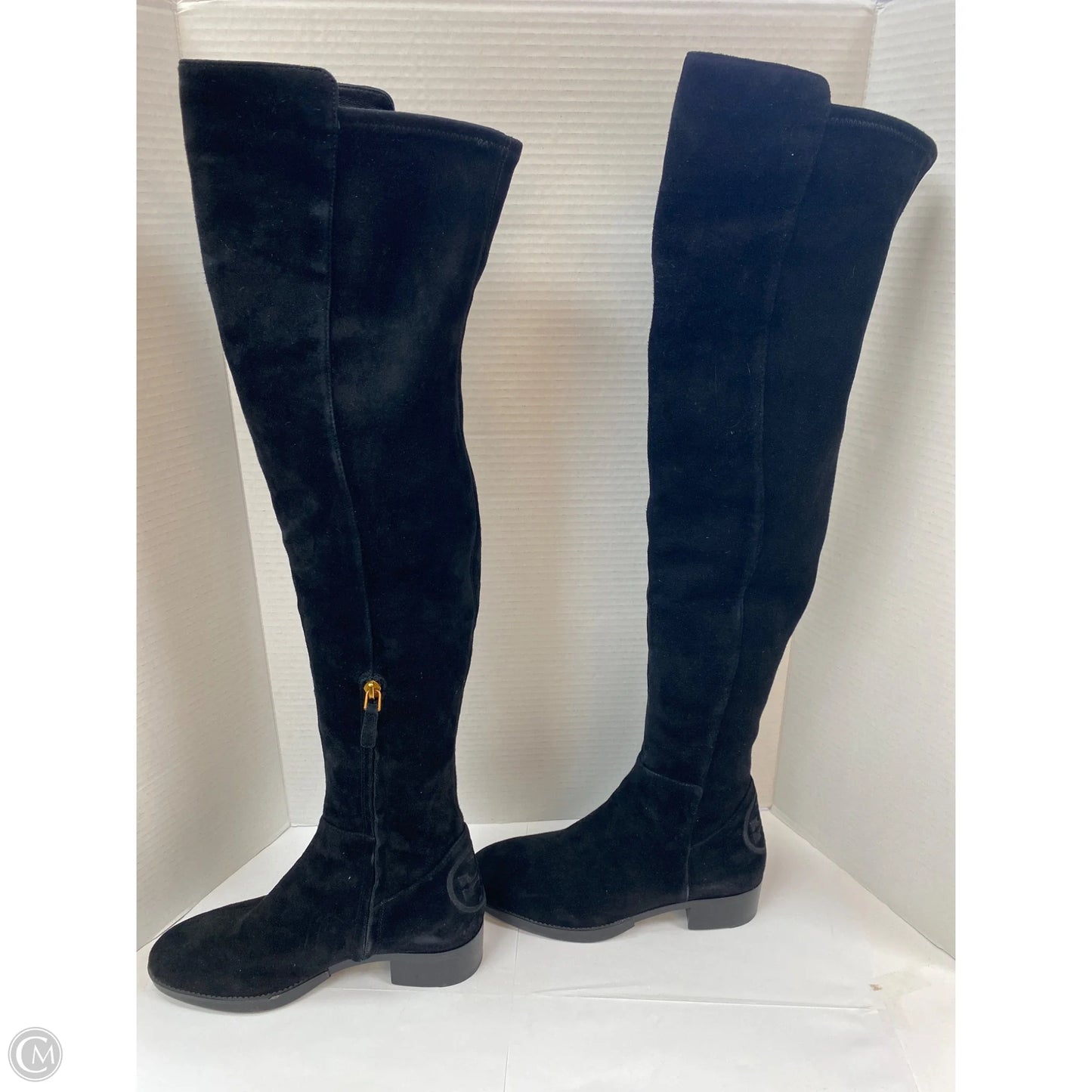 Boots Designer By Tory Burch In Black, Size: 7