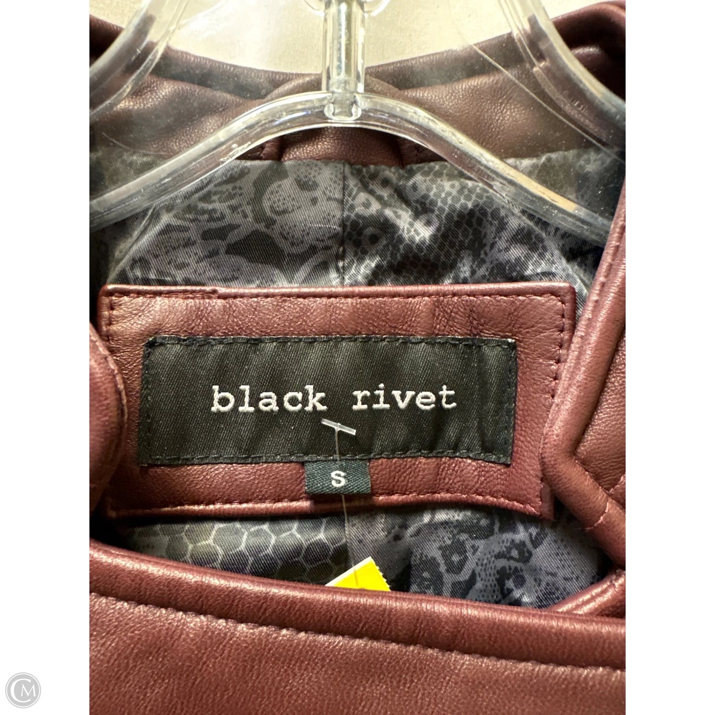 Jacket Leather By Black Rivet In Maroon, Size: S