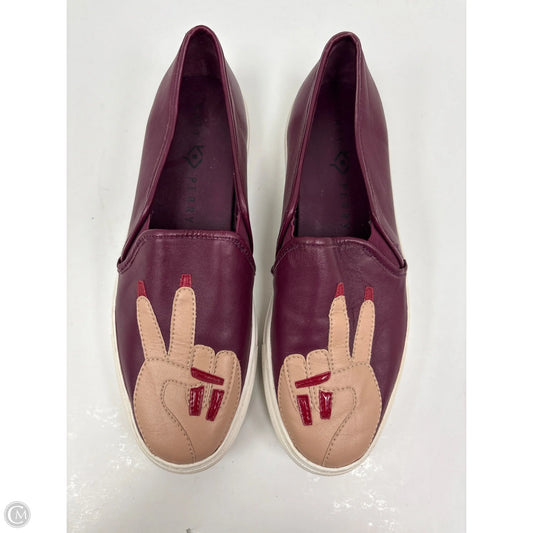 Shoes Flats By Katy Perry In Maroon, Size: 8