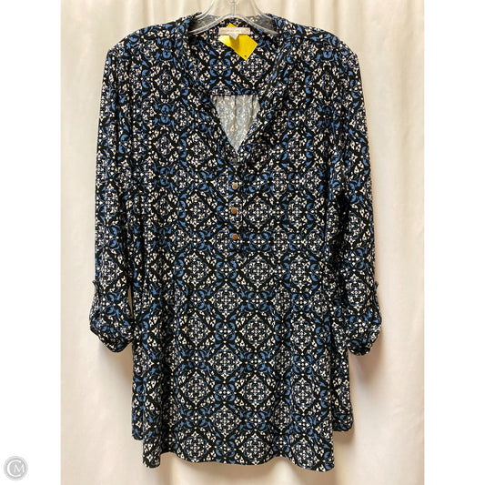 Top Long Sleeve By Westport In Blue, Size: 1x