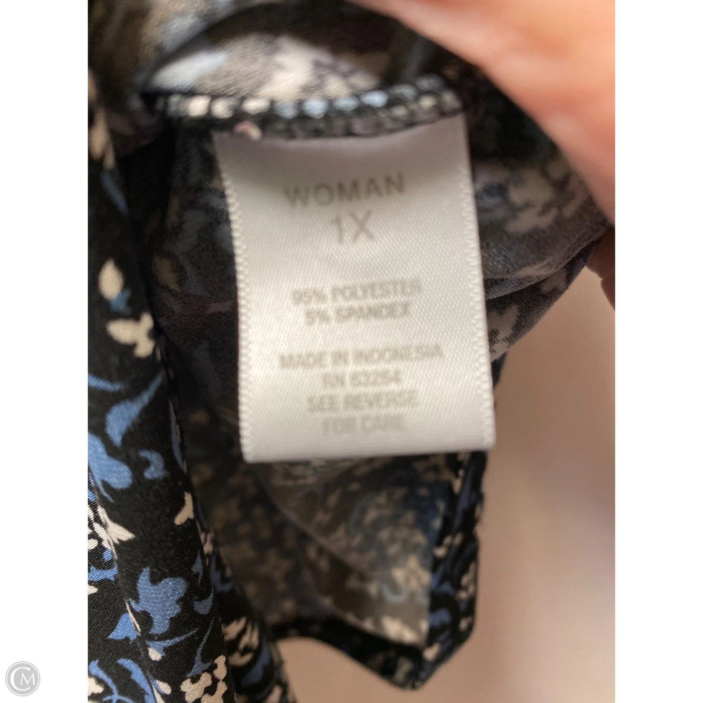 Top Long Sleeve By Westport In Blue, Size: 1x