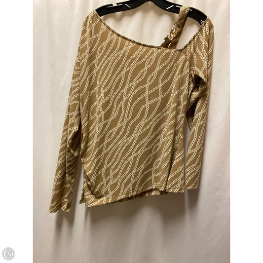 Top Long Sleeve By Michael By Michael Kors In Tan, Size: Xl