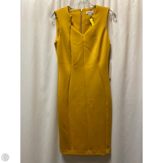 Dress Casual Midi By Calvin Klein In Orange, Size: S