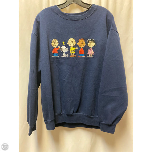 Sweatshirt Crewneck By Clothes Mentor In Navy, Size: Xl