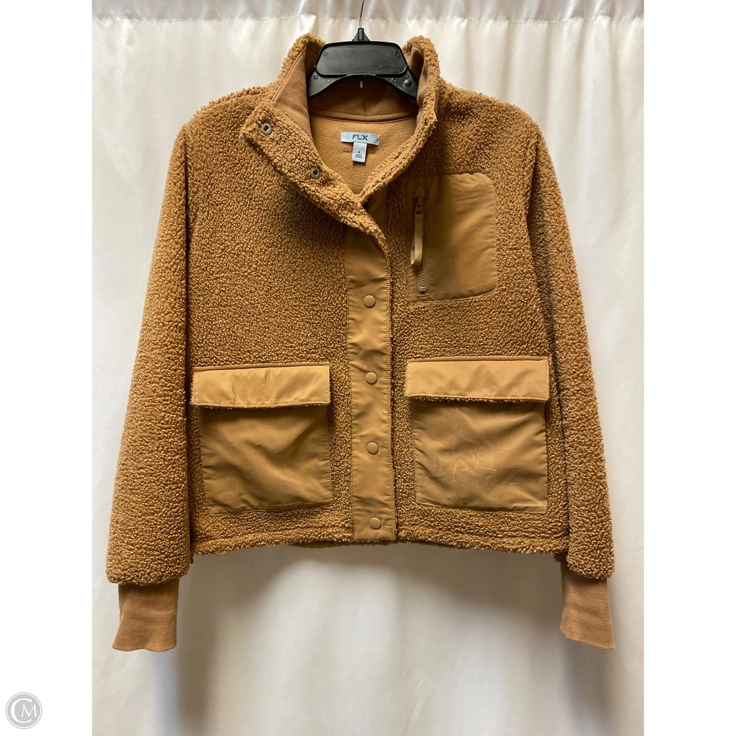 Jacket Faux Fur & Sherpa By Flx In Brown, Size: S