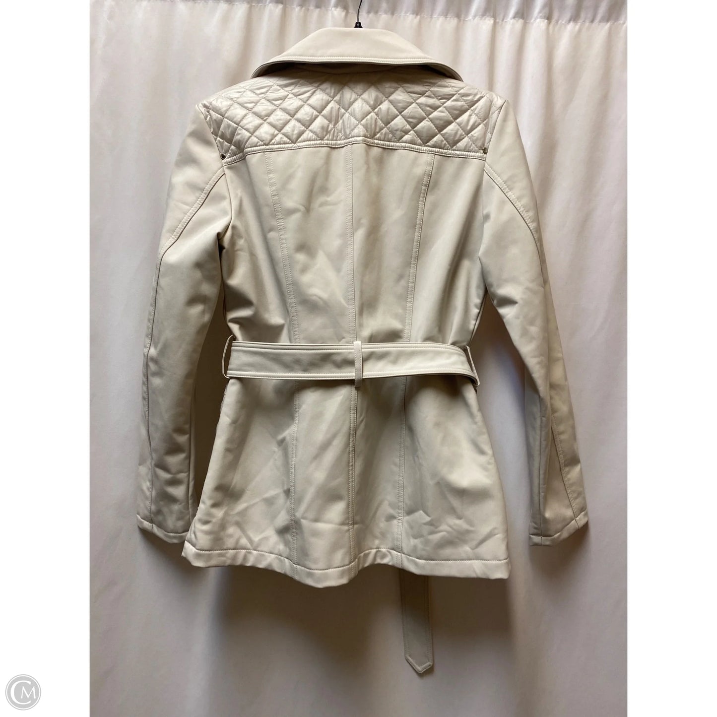 Coat Parka By Kenneth Cole In Cream, Size: S