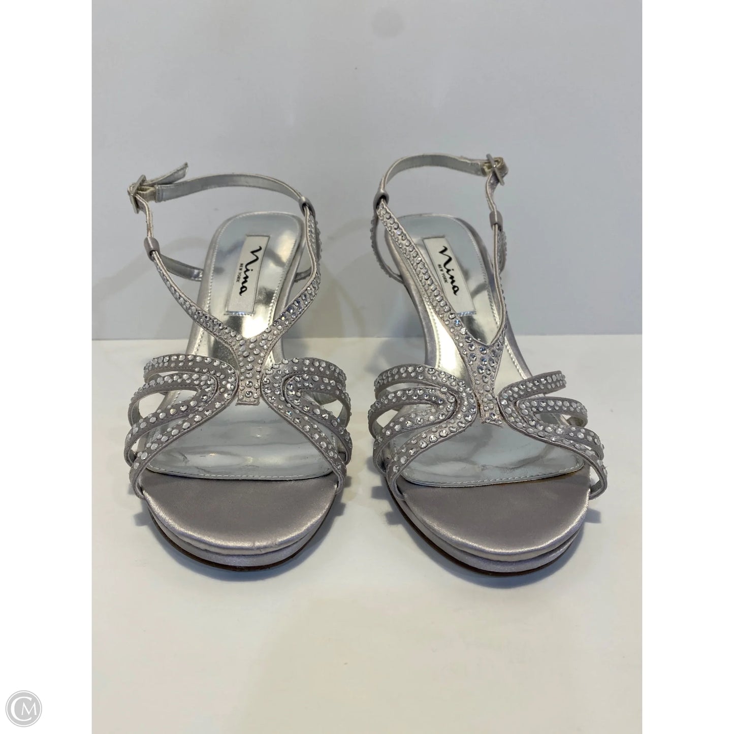 Shoes Heels Kitten By Nina In Silver, Size: 7