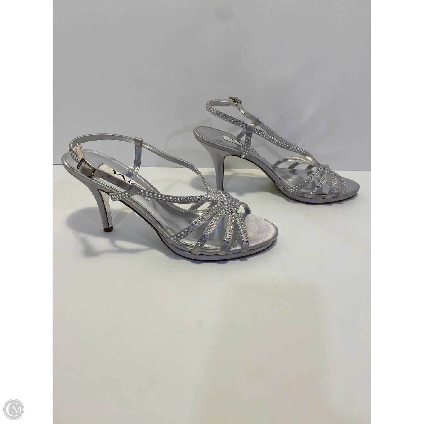 Shoes Heels Kitten By Nina In Silver, Size: 7