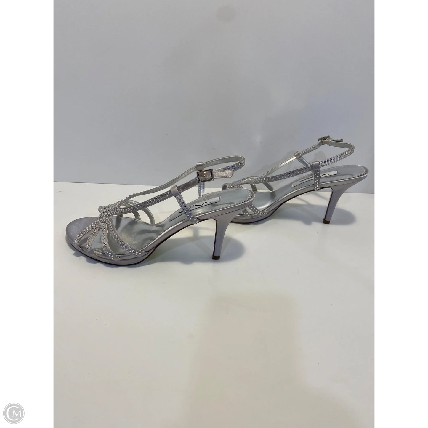 Shoes Heels Kitten By Nina In Silver, Size: 7
