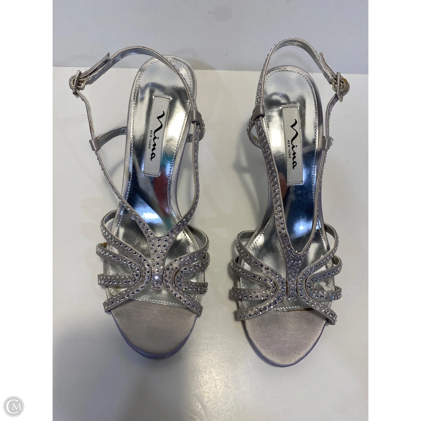 Shoes Heels Kitten By Nina In Silver, Size: 7