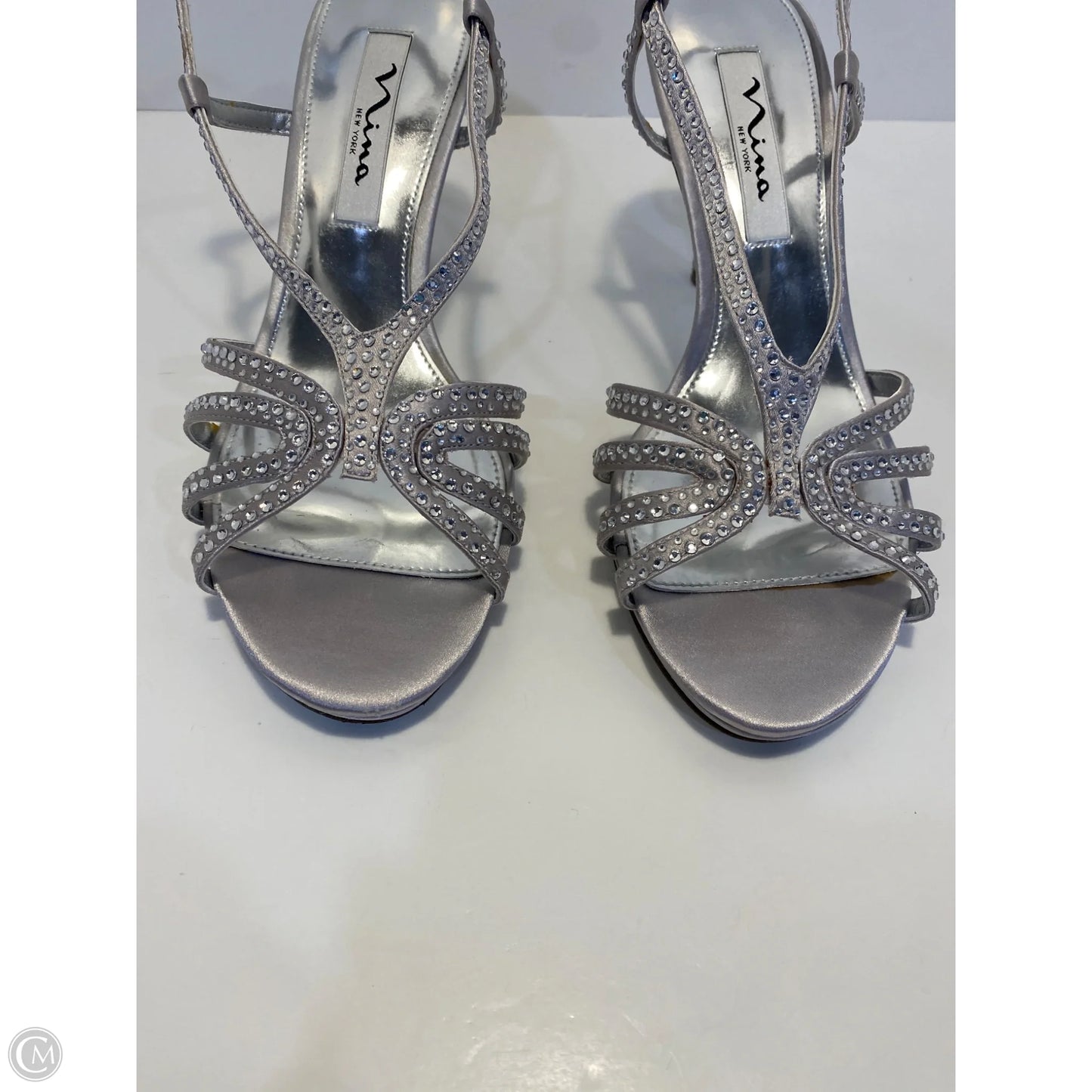 Shoes Heels Kitten By Nina In Silver, Size: 7