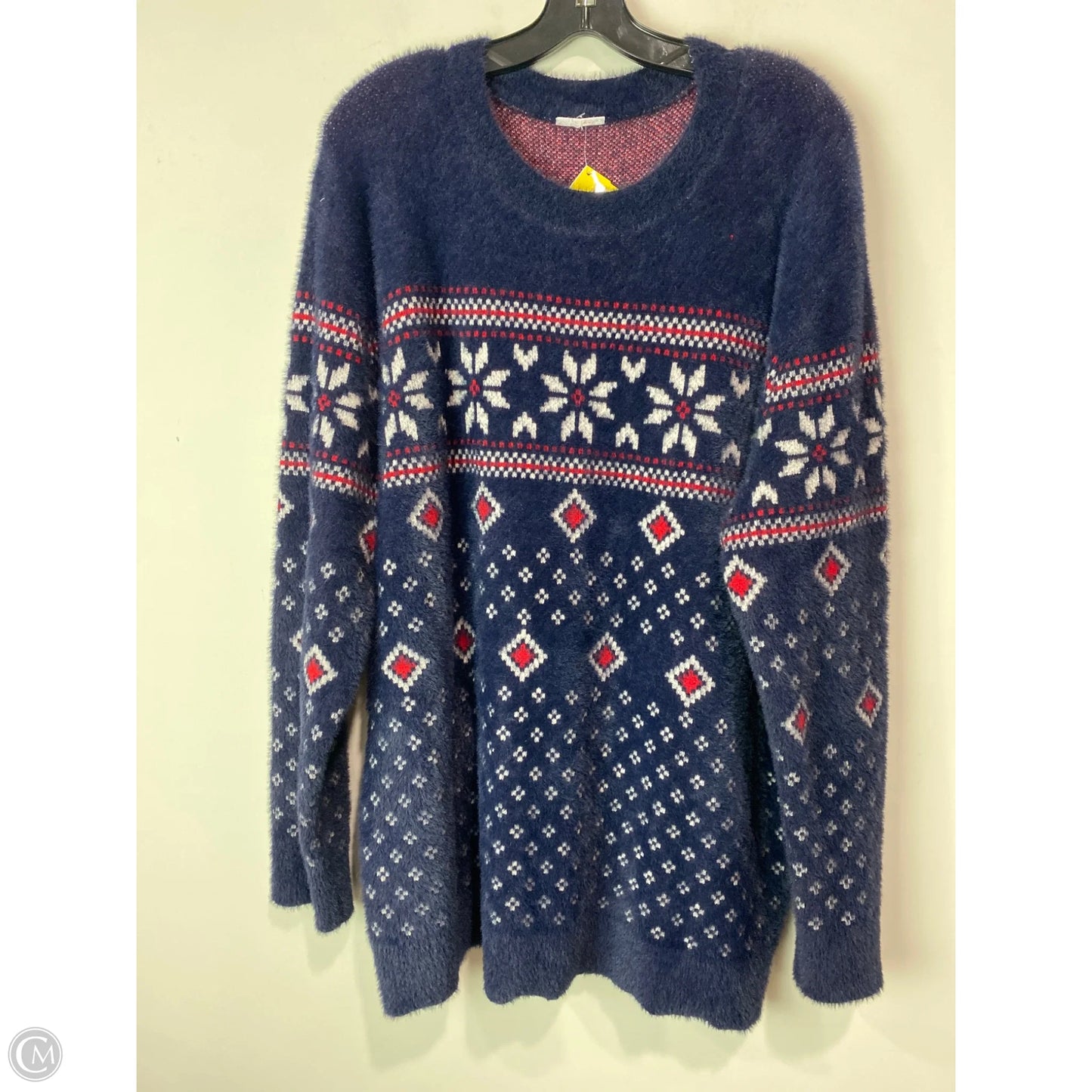 Sweater By Clothes Mentor In Navy, Size: 1x