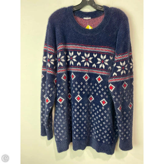 Sweater By Clothes Mentor In Navy, Size: 1x