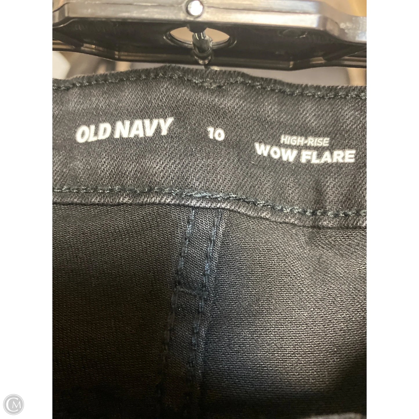 Jeans Flared By Old Navy In Black Denim, Size: 10