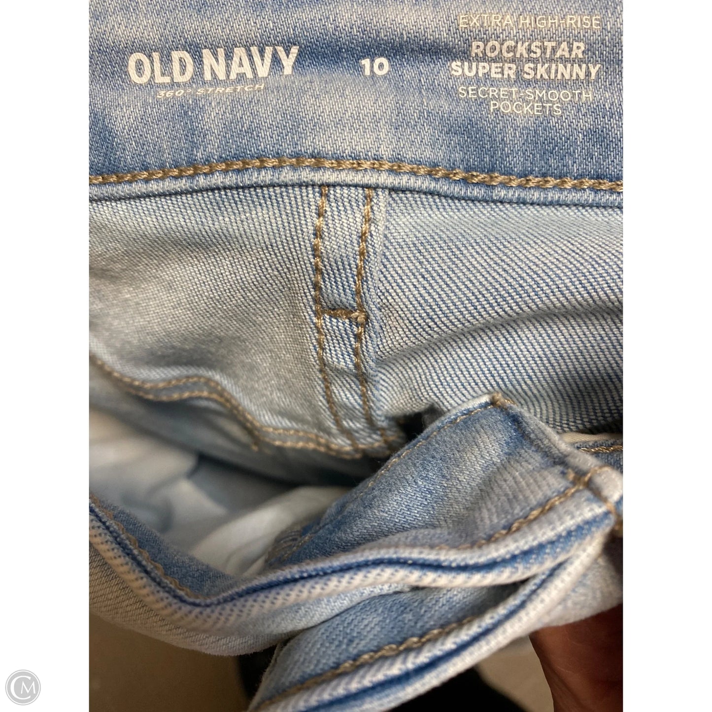 Jeans Skinny By Old Navy In Blue Denim, Size: 10