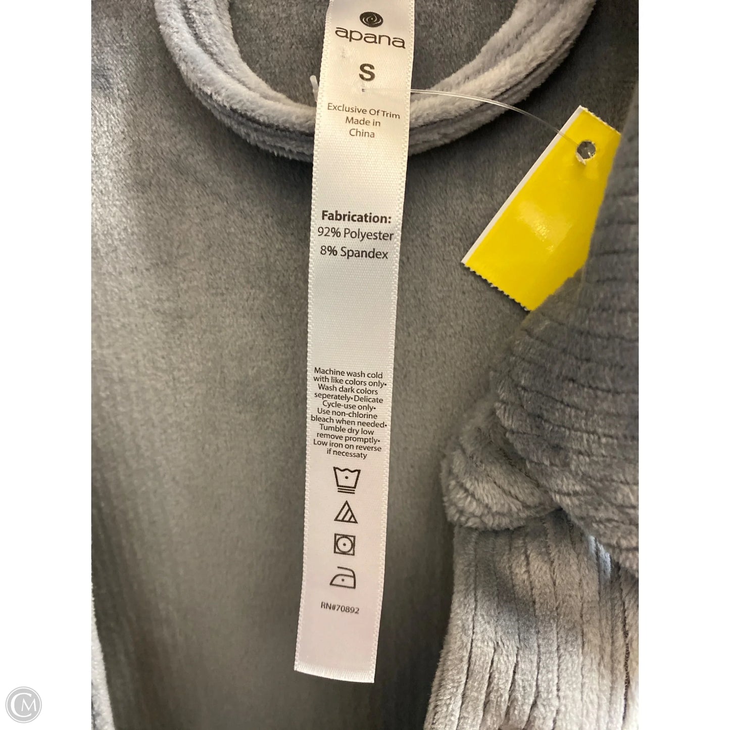 Jacket Shirt By Apana In Grey, Size: S