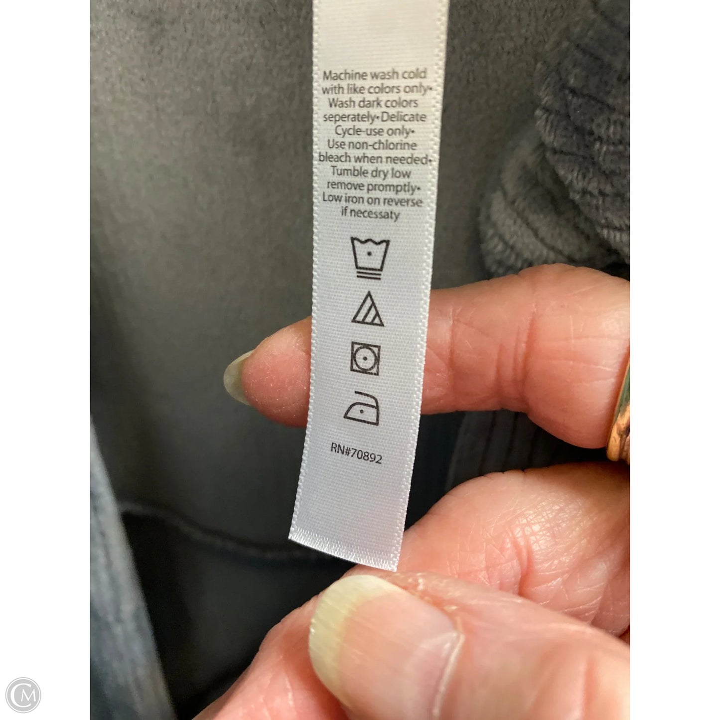 Jacket Shirt By Apana In Grey, Size: S