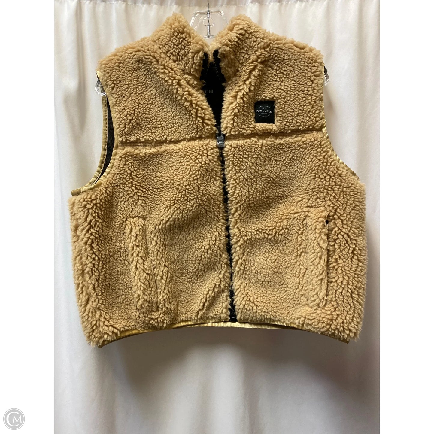 Vest Designer By Coach In Brown, Size: M