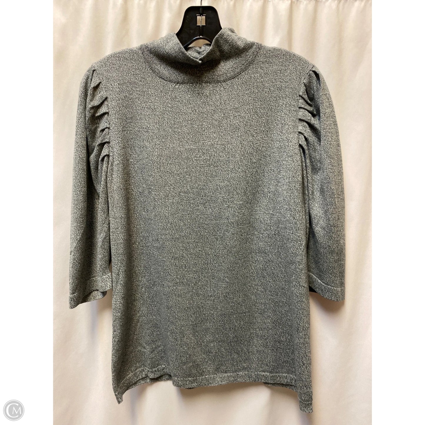 Top Long Sleeve By Larry Levine In Grey, Size: L