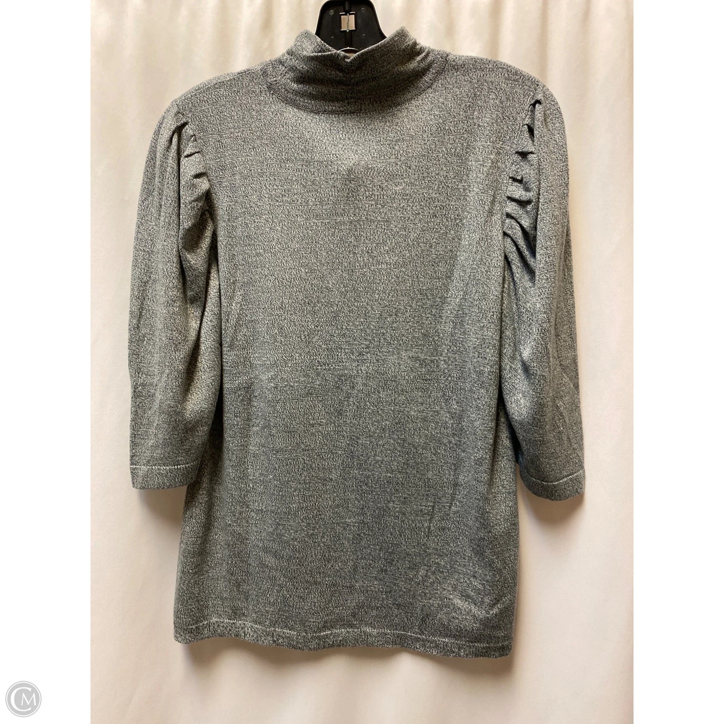 Top Long Sleeve By Larry Levine In Grey, Size: L