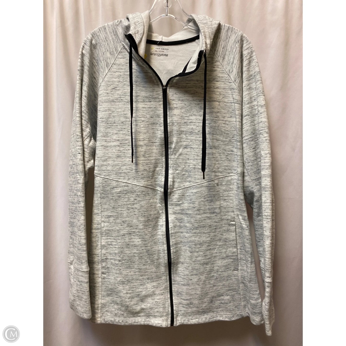 Athletic Jacket By Tek Gear In Black & White, Size: Xxl