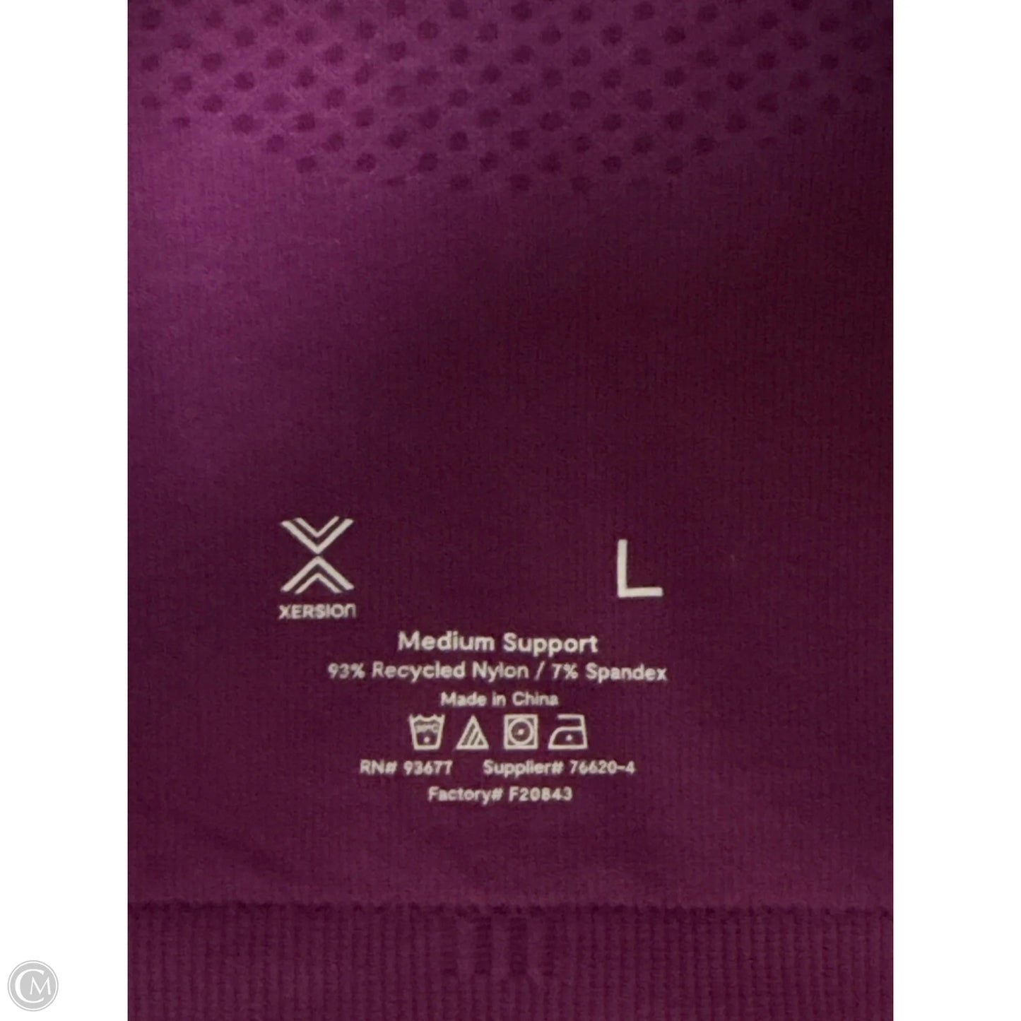 Athletic Bra By Clothes Mentor In Purple, Size: L