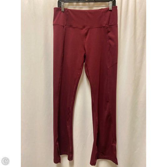 Athletic Leggings By Avia In Maroon, Size: L