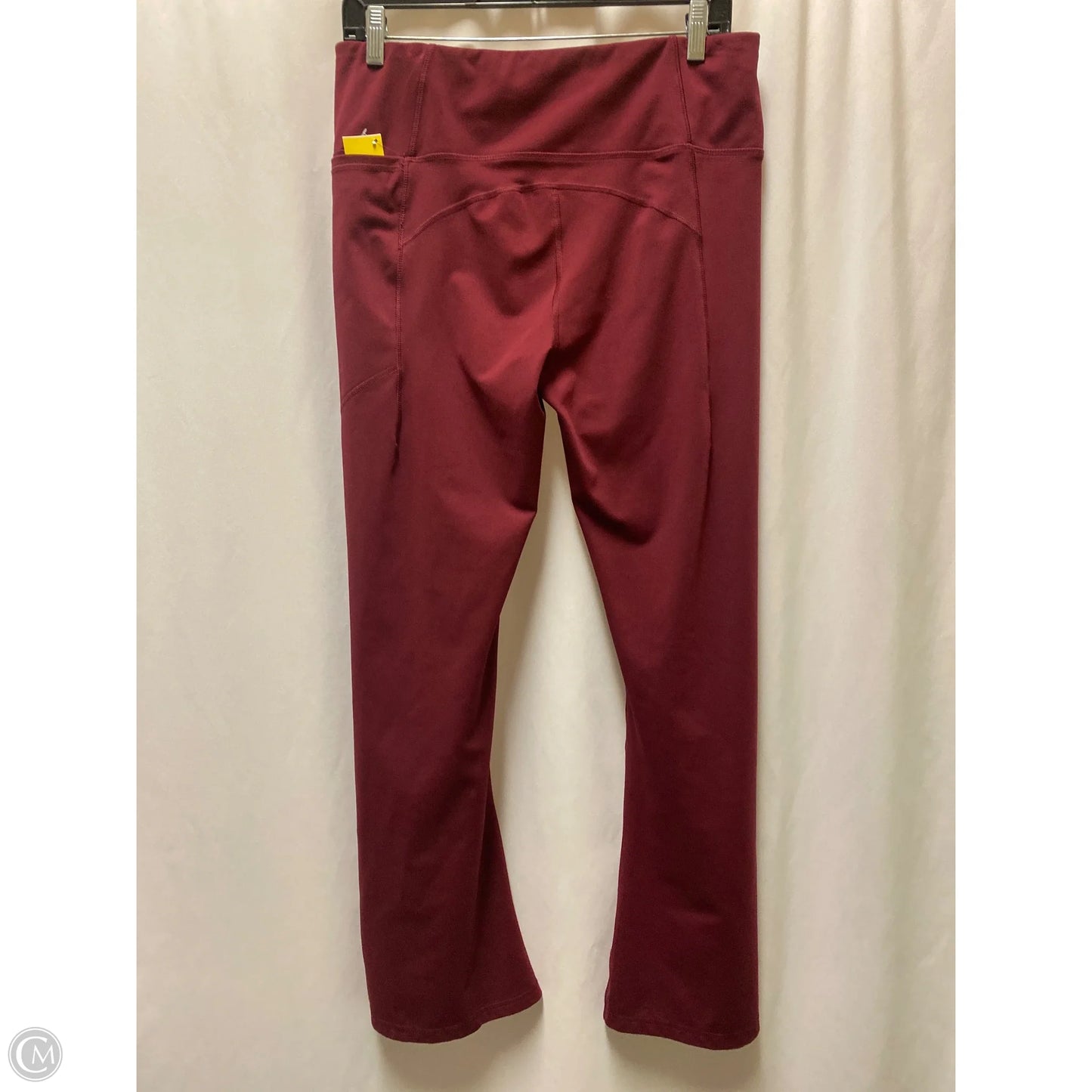 Athletic Leggings By Avia In Maroon, Size: L