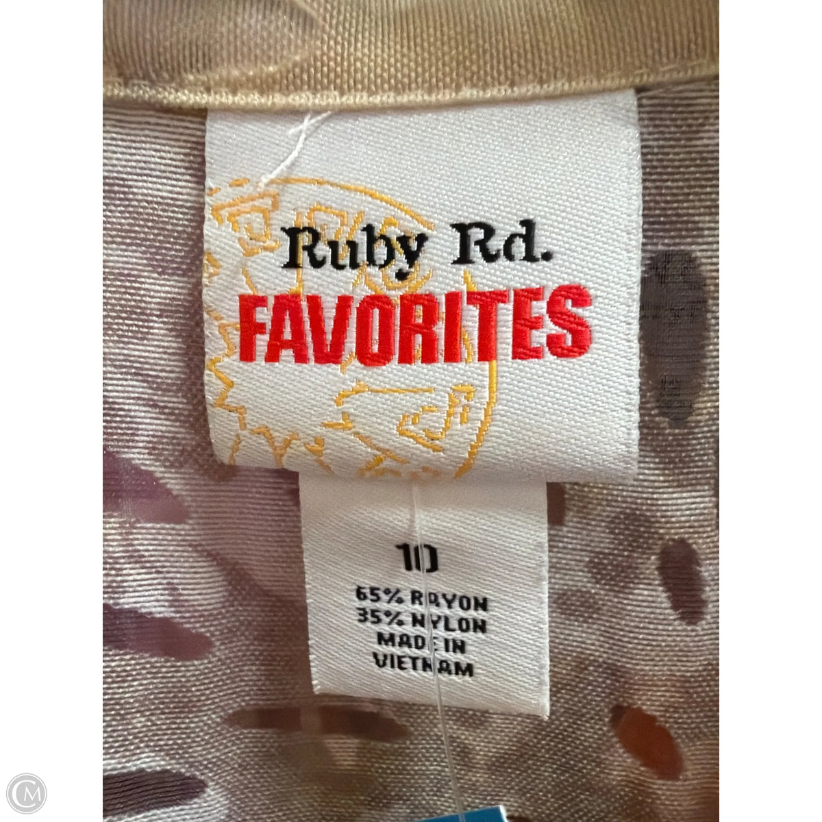 Top 3/4 Sleeve By Ruby Rd In Beige, Size: M