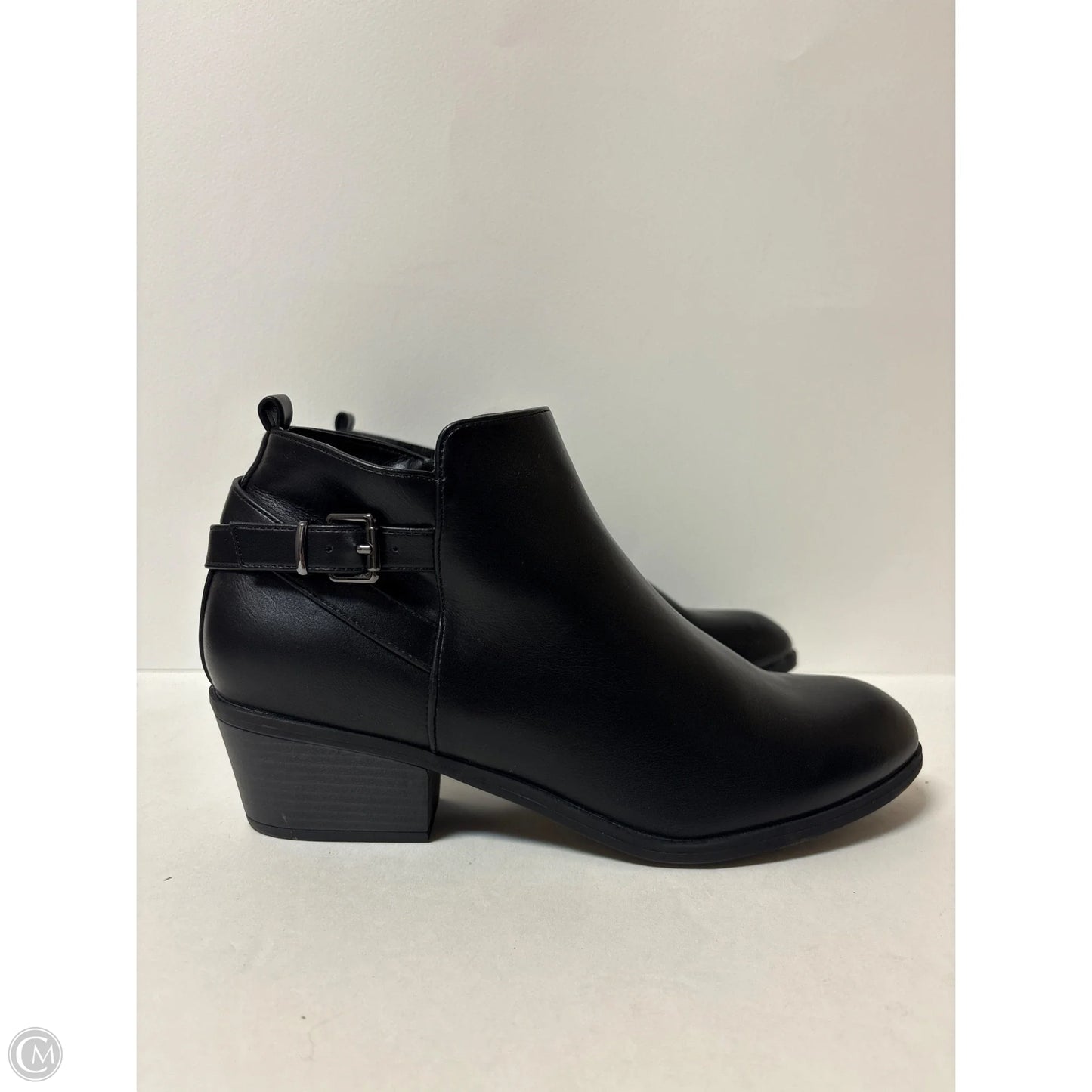 Boots Ankle Heels By Clothes Mentor In Black, Size: 10