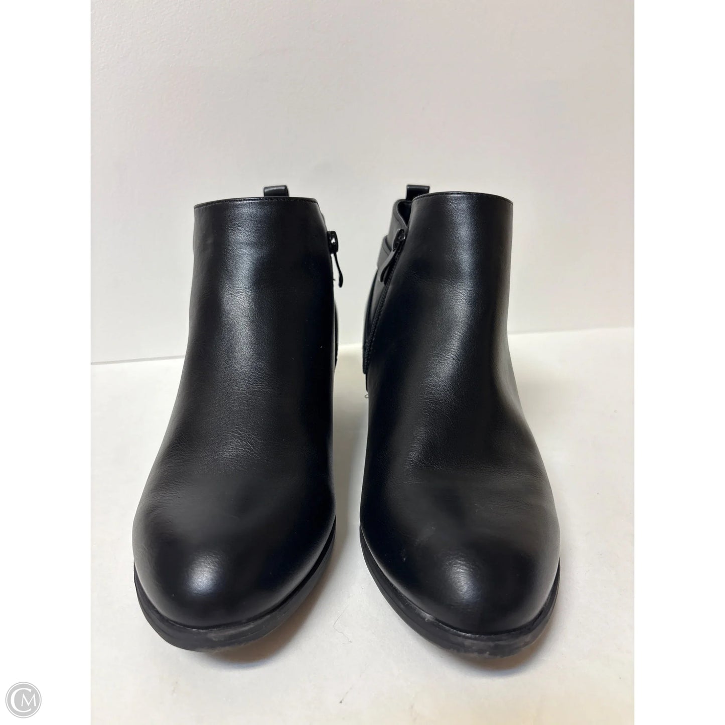 Boots Ankle Heels By Clothes Mentor In Black, Size: 10