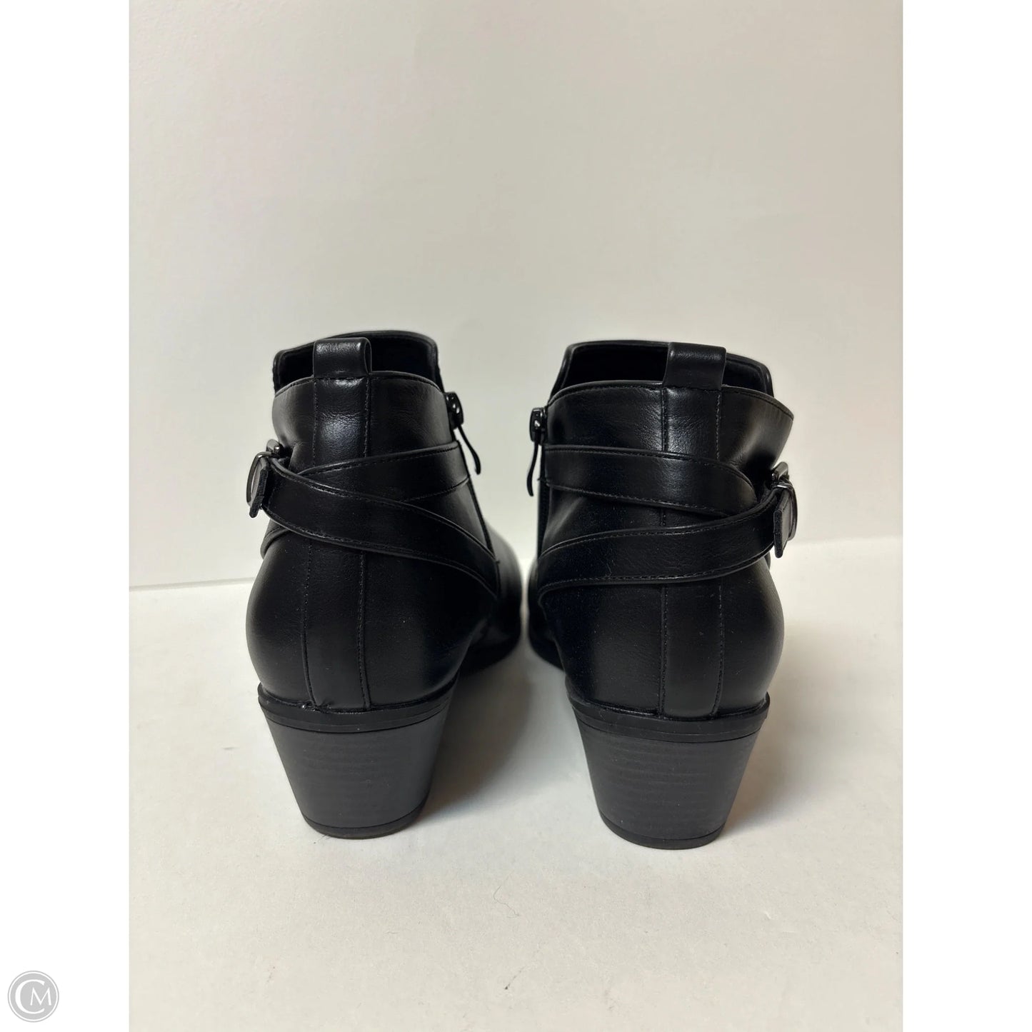 Boots Ankle Heels By Clothes Mentor In Black, Size: 10