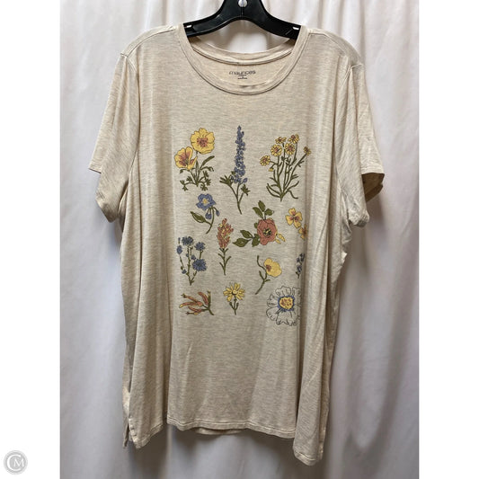 Top Short Sleeve By Maurice’s In Tan, Size: 1x