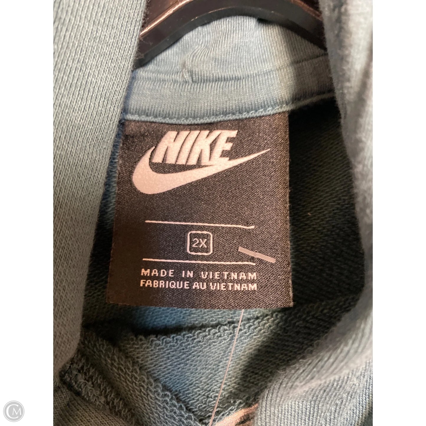 Sweatshirt Hoodie By Nike In Aqua, Size: 2x
