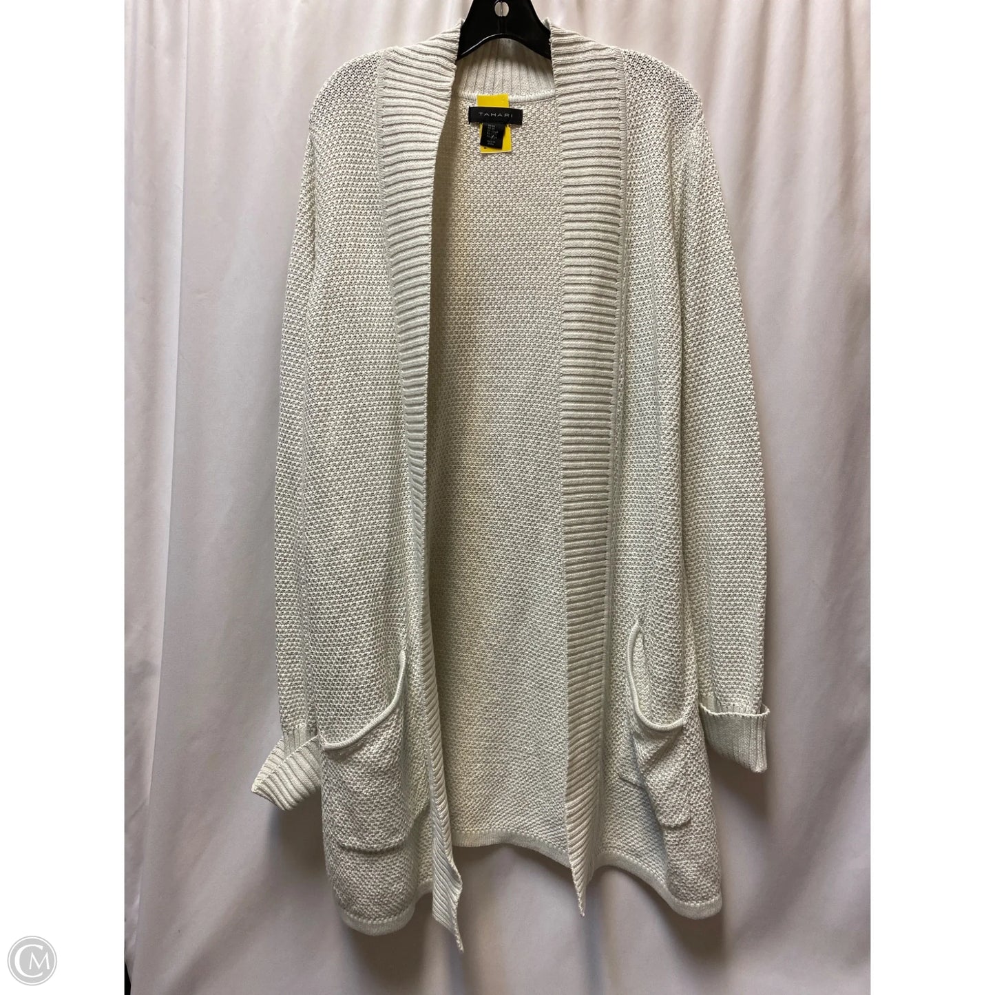 Cardigan By Tahari In Beige, Size: 2x