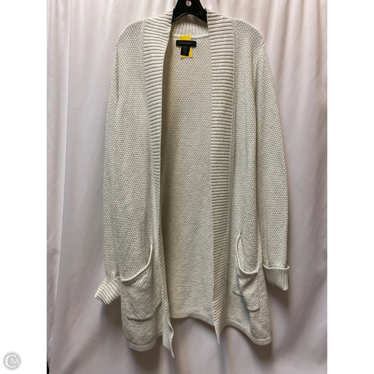 Cardigan By Tahari In Beige, Size: 2x
