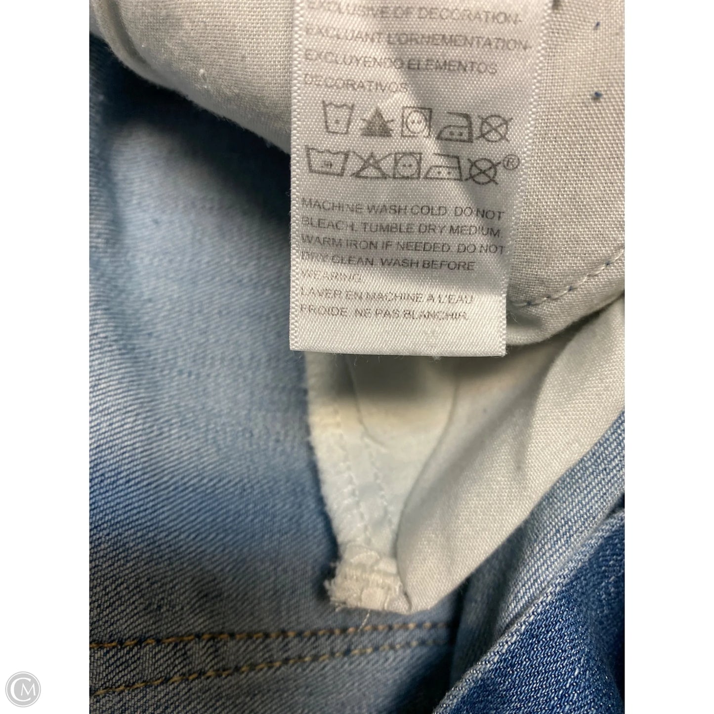 Jeans Straight By Levis In Blue Denim, Size: 22