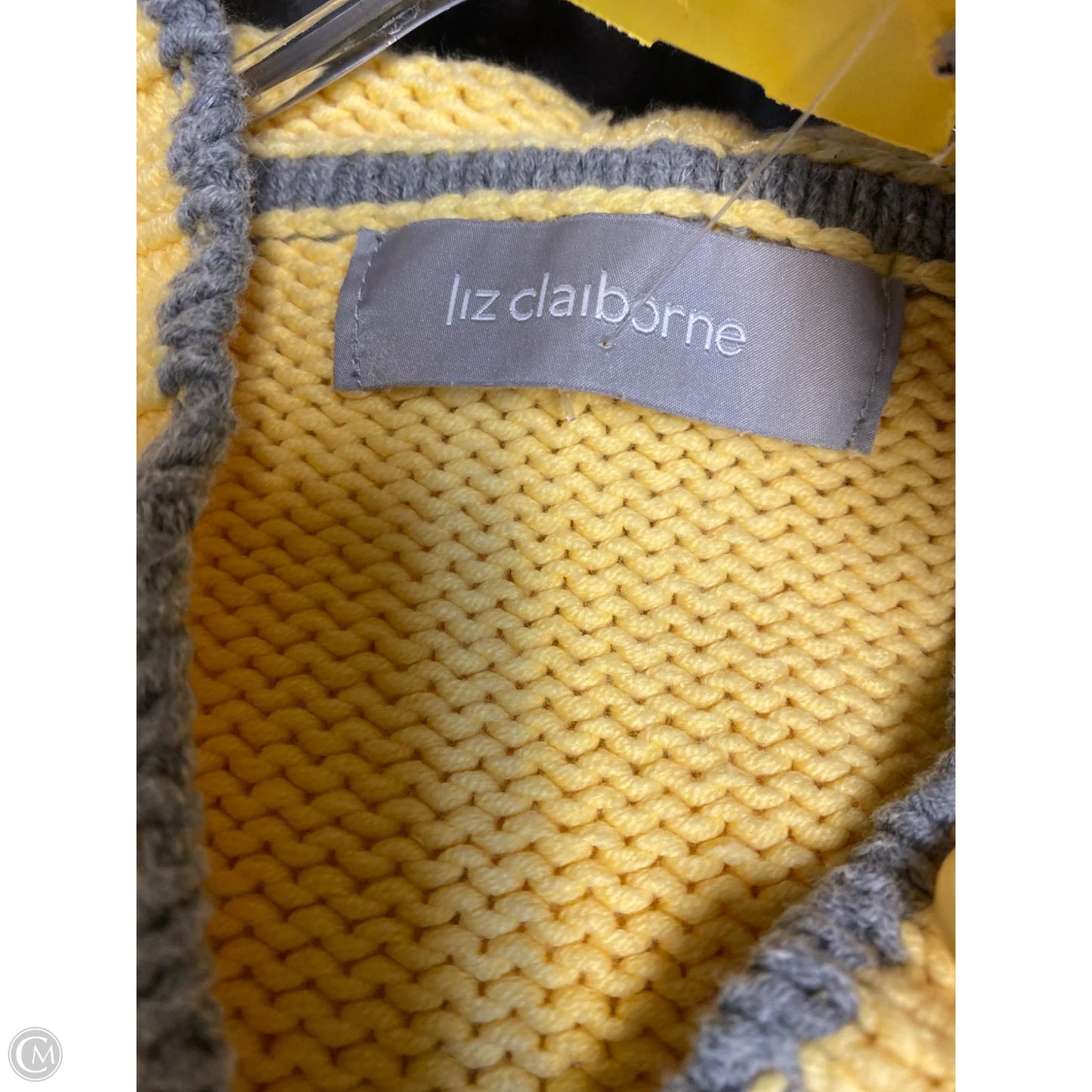 Sweater By Liz Claiborne In Yellow, Size: L